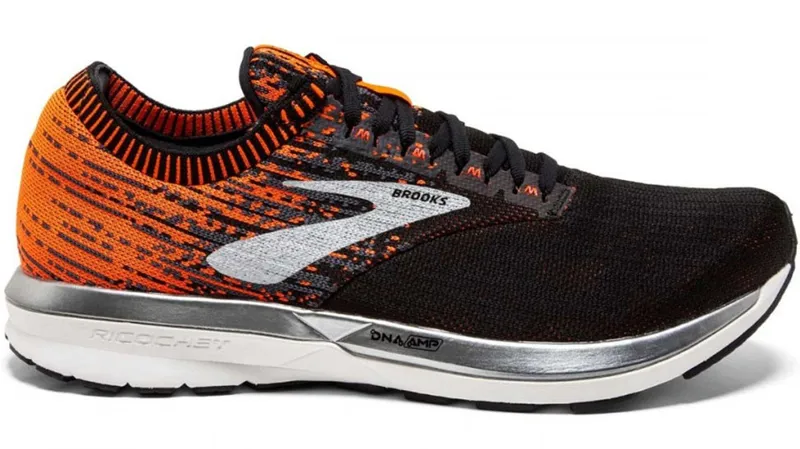Brooks Men's Ricochet - Black/Orange UK 12